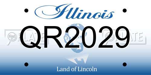 QR2029 Illinois License Plate