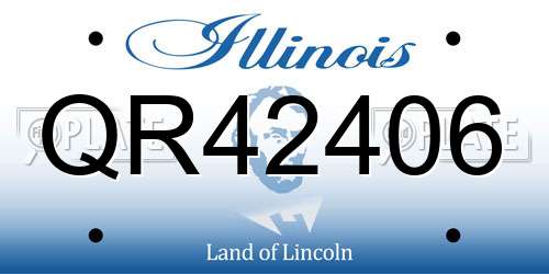 QR42406 Illinois License Plate