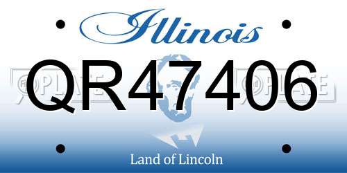 QR47406 Illinois License Plate