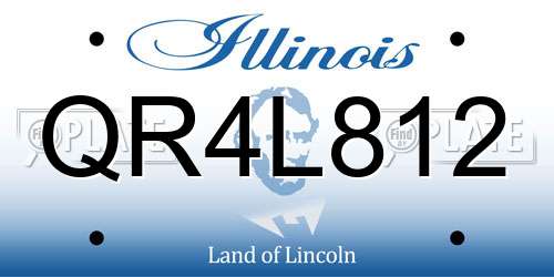 QR4L812 Illinois License Plate