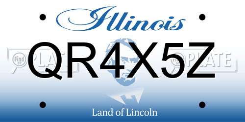 QR4X5Z Illinois License Plate