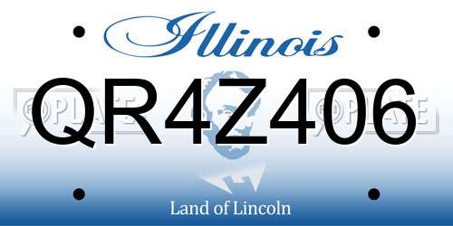 QR4Z406 Illinois License Plate