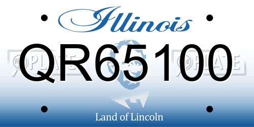 QR65100 Illinois License Plate