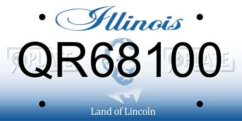 QR68100 Illinois License Plate