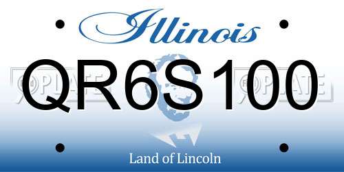 QR6S100 Illinois License Plate