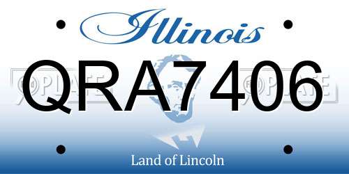 QRA7406 Illinois License Plate