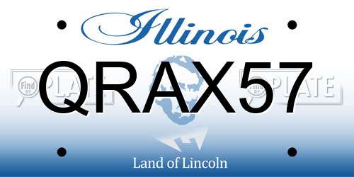 QRAX57 Illinois License Plate