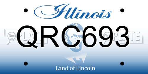 QRC693 Illinois License Plate