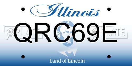 QRC69E Illinois License Plate