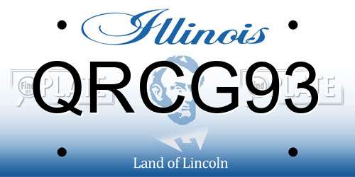 QRCG93 Illinois License Plate