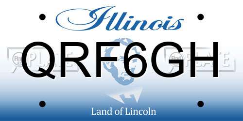 QRF6GH Illinois License Plate