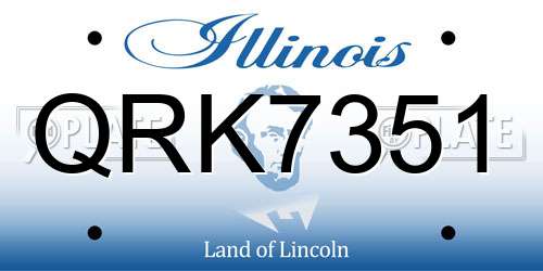 QRK7351 Illinois License Plate