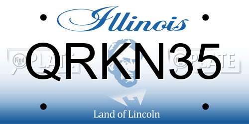 QRKN35 Illinois License Plate
