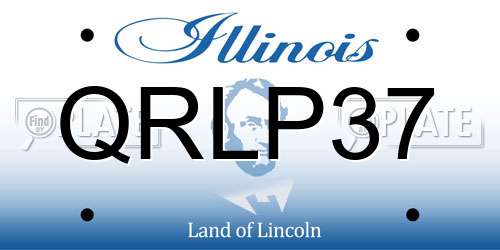 QRLP37 Illinois License Plate