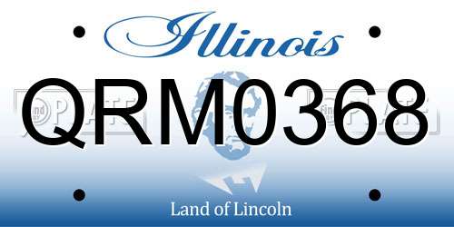 QRM0368 Illinois License Plate