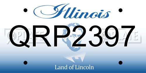 QRP2397 Illinois License Plate