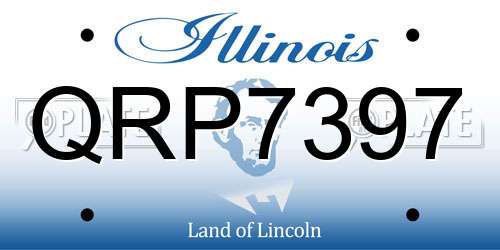 QRP7397 Illinois License Plate