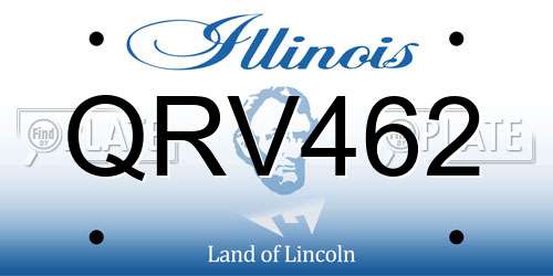 QRV462 Illinois License Plate