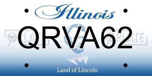 QRVA62 Illinois License Plate