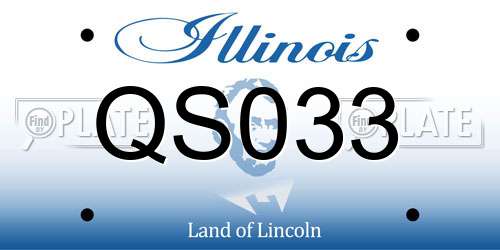 QS033 Illinois License Plate