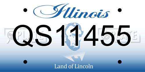 QS11455 Illinois License Plate