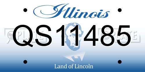QS11485 Illinois License Plate
