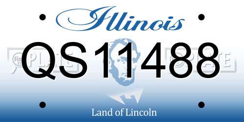 QS11488 Illinois License Plate