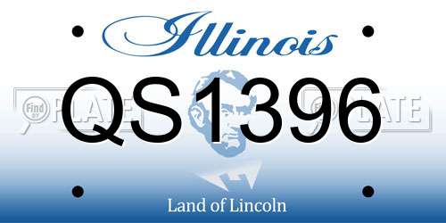 QS1396 Illinois License Plate