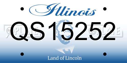 QS15252 Illinois License Plate