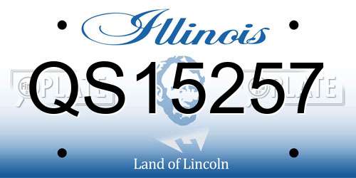 QS15257 Illinois License Plate