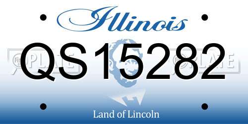 QS15282 Illinois License Plate