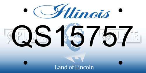 QS15757 Illinois License Plate