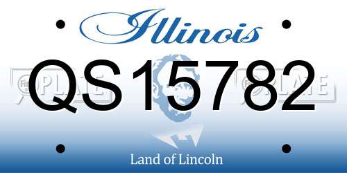 QS15782 Illinois License Plate