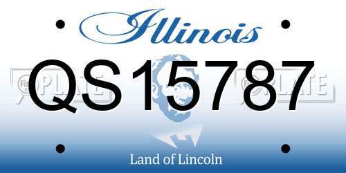 QS15787 Illinois License Plate