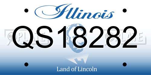 QS18282 Illinois License Plate