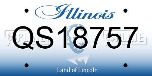 QS18757 Illinois License Plate