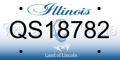 QS18782 Illinois License Plate