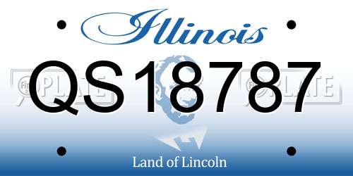 QS18787 Illinois License Plate