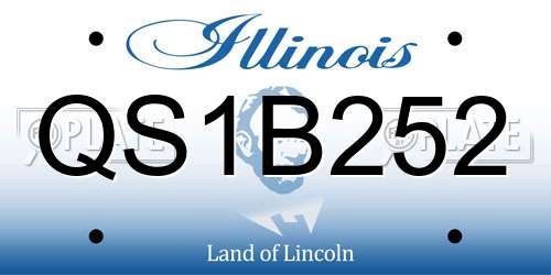 QS1B252 Illinois License Plate