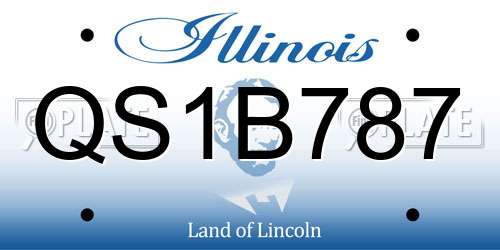 QS1B787 Illinois License Plate