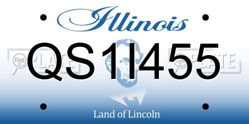 QS1I455 Illinois License Plate