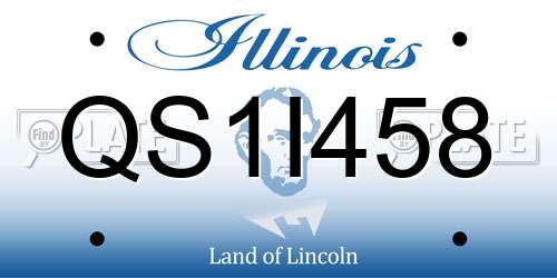 QS1I458 Illinois License Plate