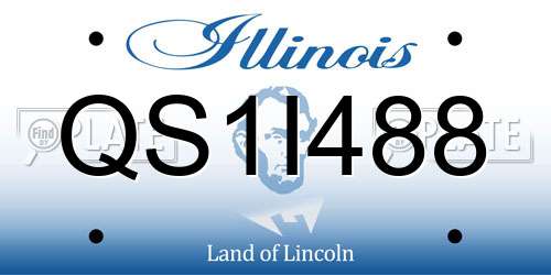 QS1I488 Illinois License Plate
