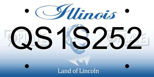 QS1S252 Illinois License Plate