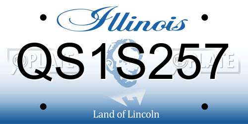 QS1S257 Illinois License Plate