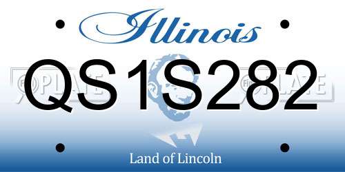 QS1S282 Illinois License Plate