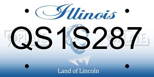 QS1S287 Illinois License Plate