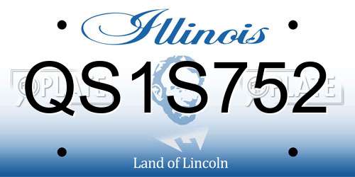 QS1S752 Illinois License Plate