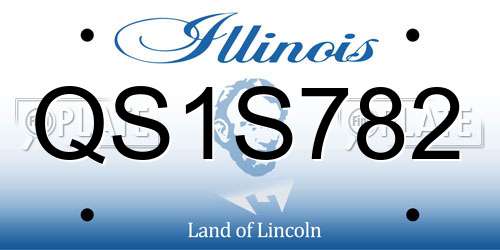 QS1S782 Illinois License Plate