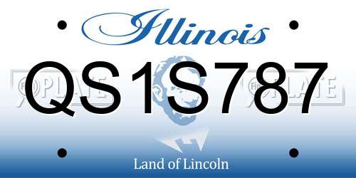 QS1S787 Illinois License Plate